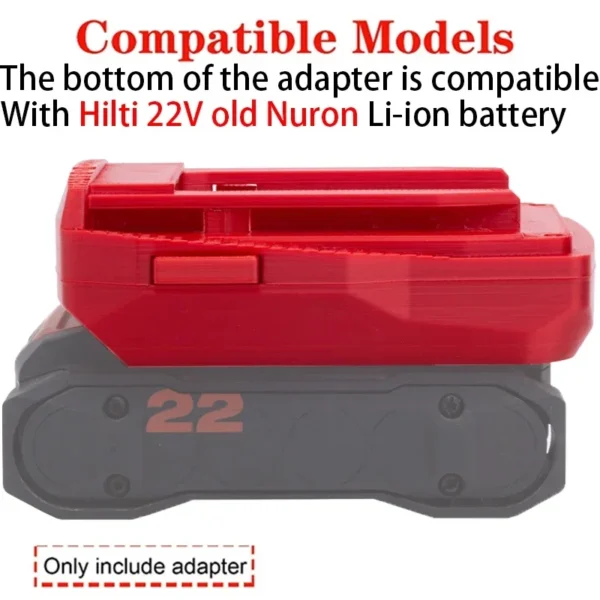 Adapter for old Hilti 22V CPC Li-ion tools Battery Adapter - Image 2